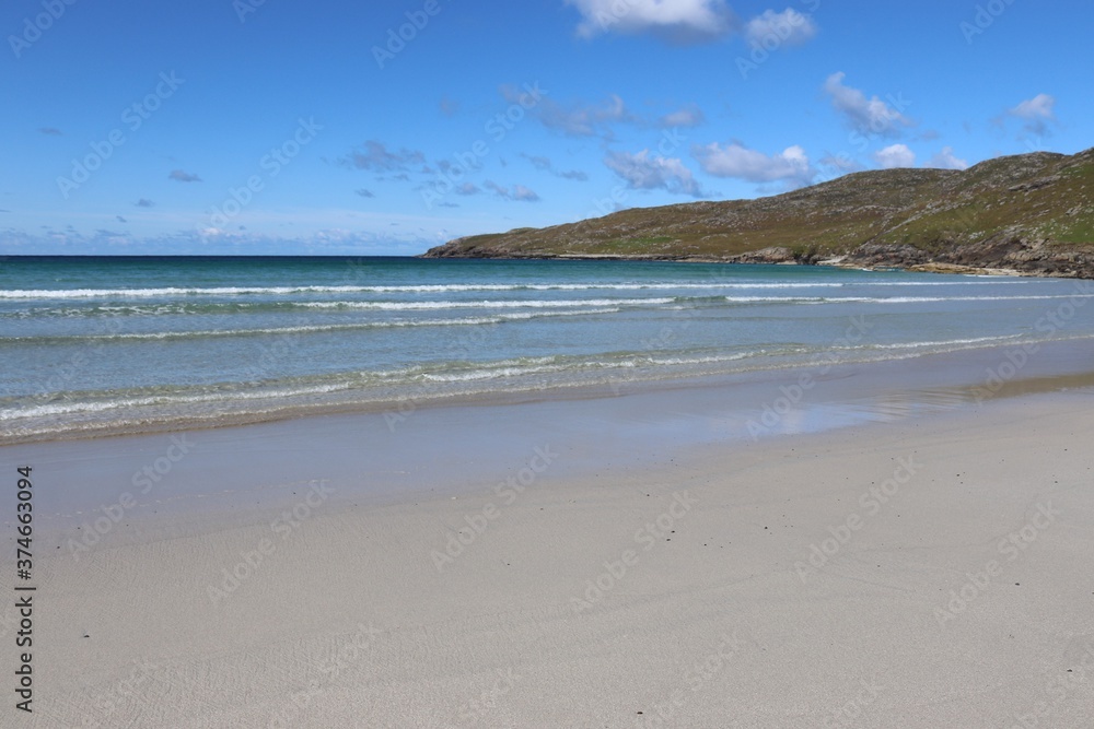 beach and sea, vatersay, hebrides, scotland