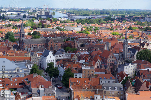 Vue aérienne de Bruges
