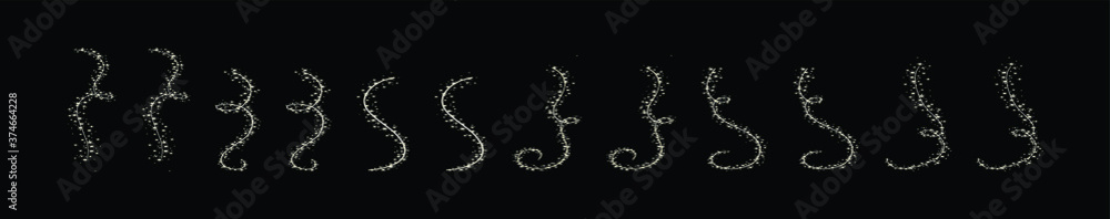 set of silver stardust with various models. vector illustration set of silver stardust with various models. vector illustration