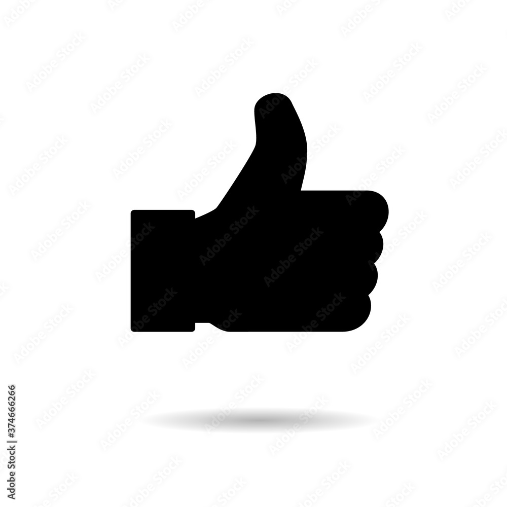 Social thumbs up, ok, like symbol for web. Media button sign, flat design isolated network media Social thumbs up, ok, like symbol for web. Media button sign, flat design isolated network media