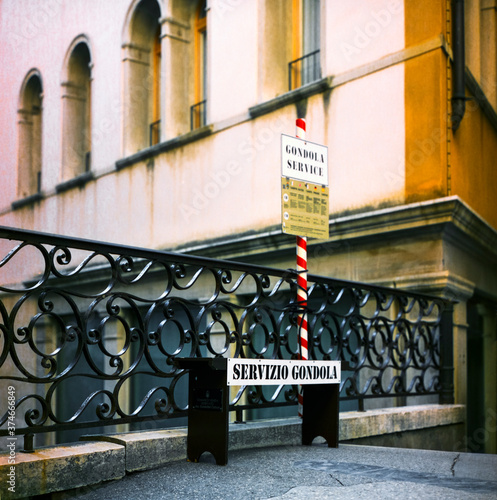 The resting chair for Servizio Gondola ("Gondola Service in Italian) in Venice, shot with analogue colour film technique