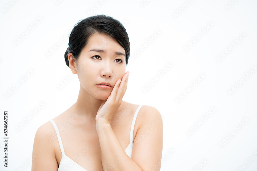 アジア人女性の肌と健康のイメージ アジア人女性の肌と健康のイメージ
