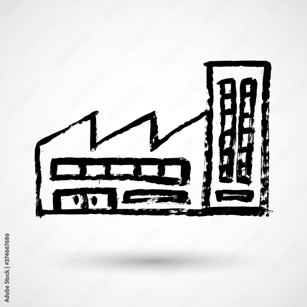 Industrial factory building background