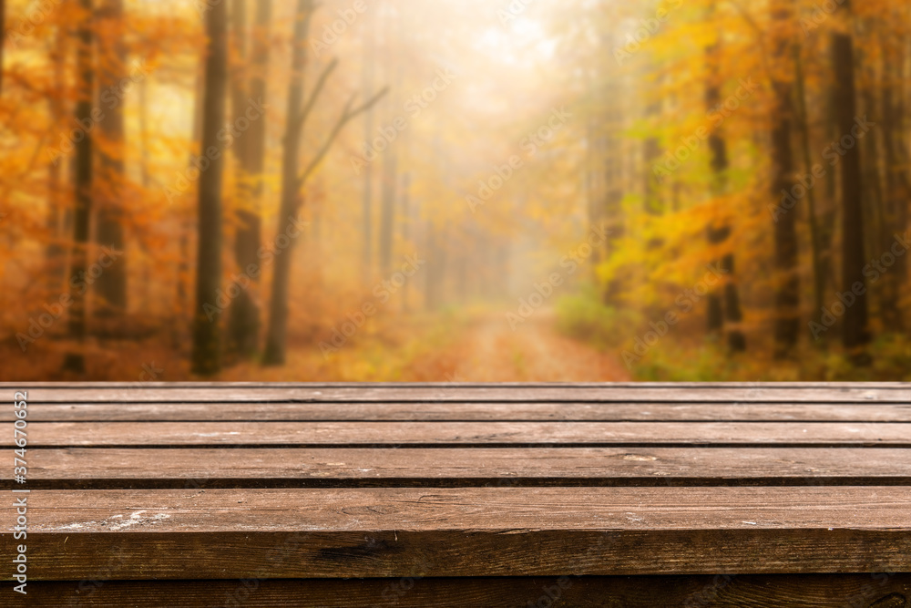 Empty old wooden table background Empty old wooden table background