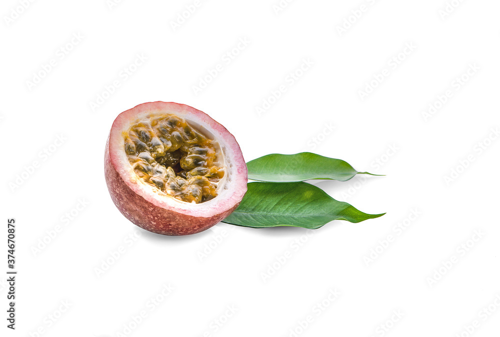 passion fruit isolated on white background passion fruit isolated on white background