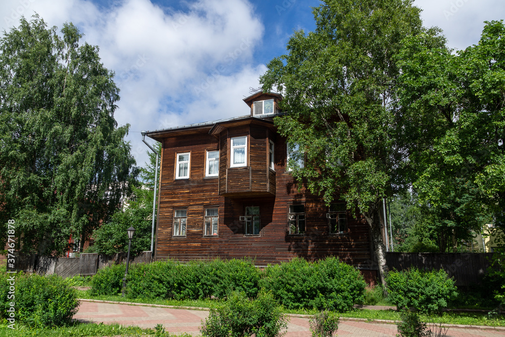 Old wooden building in a provincial town Old wooden building in a provincial town