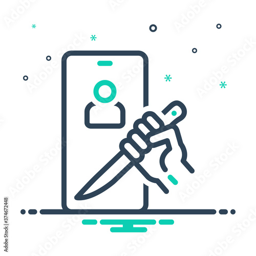 Mix  icon for threaten 