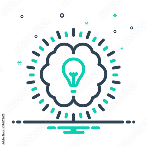 Mix  icon for intellectual 