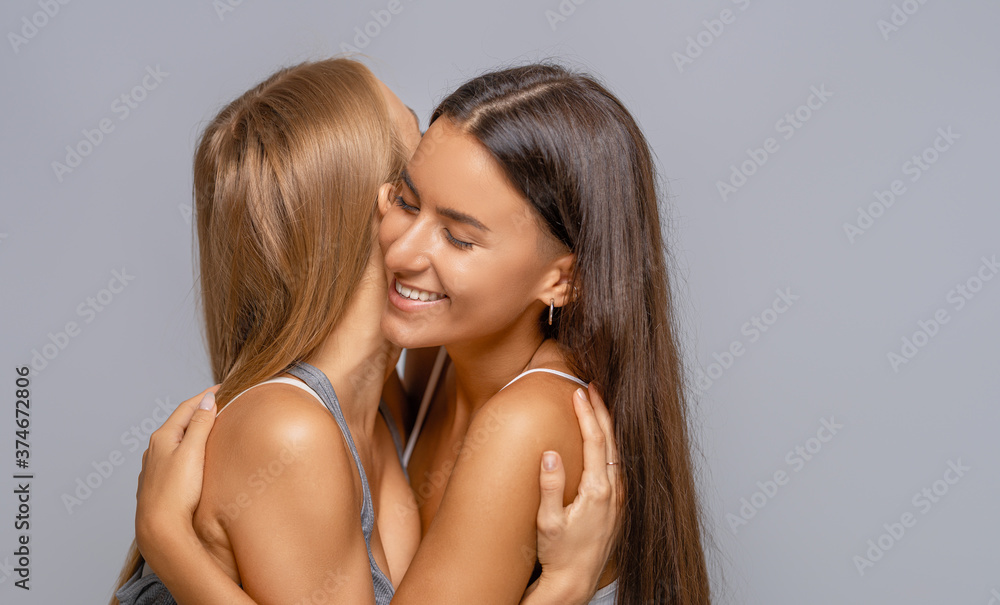 Portrait of two young women Portrait of two young women