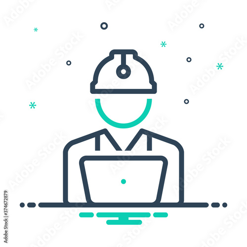 Mix  icon for worker