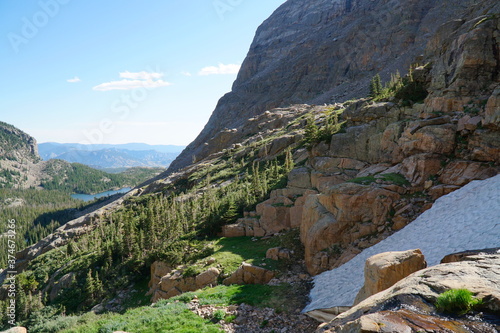 The glacier of Timberline Falls, Rocky Mountain National Parl, Colorado, USA