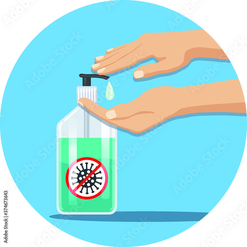 Use alcohol-based hand sanitizer.
Clean your hands with alcohol based hand sanitizer.
Hand hygiene practices.