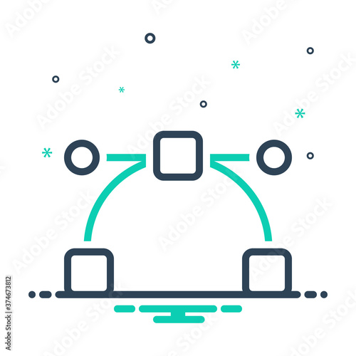 Mix  icon for represent