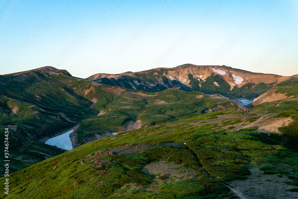 北海道大雪山 黒岳山頂周辺の夏の風景 北海道大雪山 黒岳山頂周辺の夏の風景