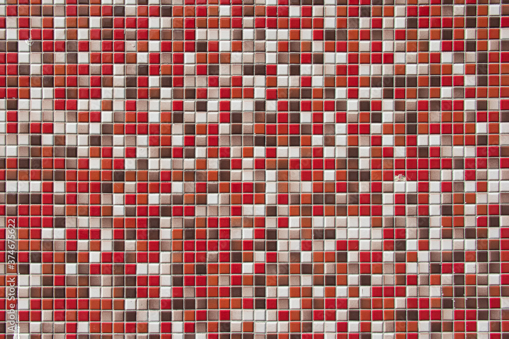 Mosaikfliesen rot-weiß
