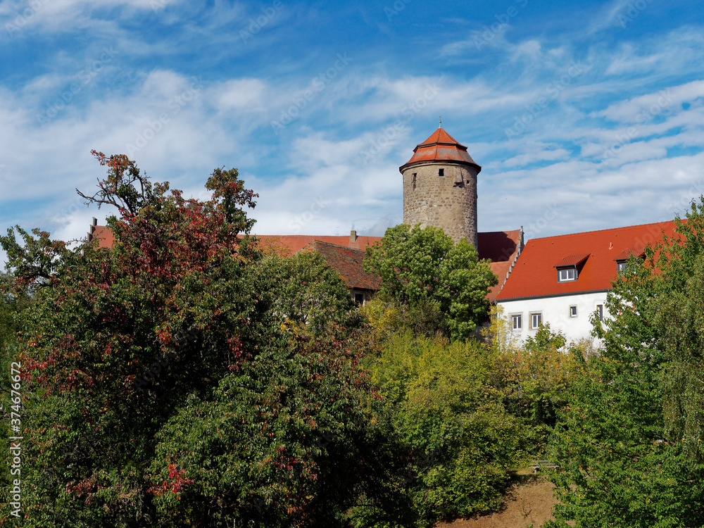 Schloss und Kirche in Lisberg, Gemeinde Lisberg, Landkreis Bamberg, Oberfranken, Franken, Bayern, Deutschland Schloss und Kirche in Lisberg, Gemeinde Lisberg, Landkreis Bamberg, Oberfranken, Franken, Bayern, Deutschland