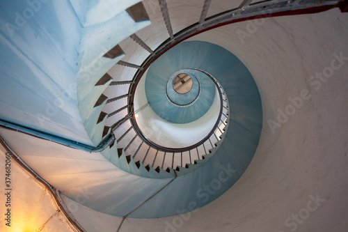 Treppenaufgang im Leuchtturm Nörre Lyngvig