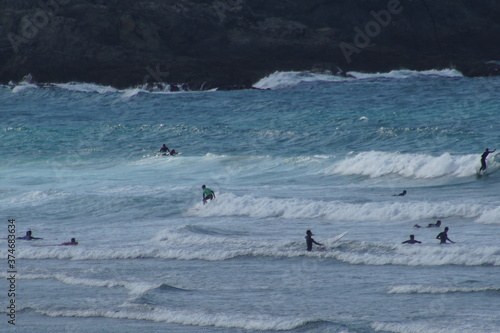 Surf in Pantin, beautiful beach of Galicia,Spain