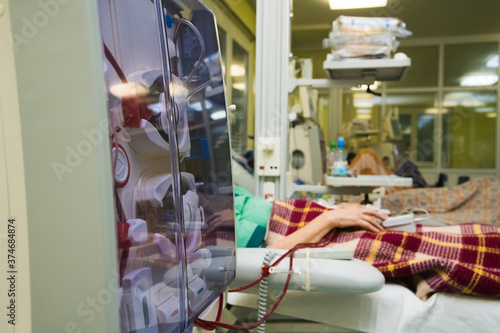 Advanced dialysis equipment in hospital