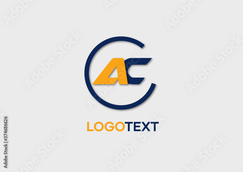 AC letter logo, letter initials logo, name identity logo, vector illustration