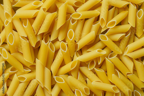 texture background pasta penne close-up