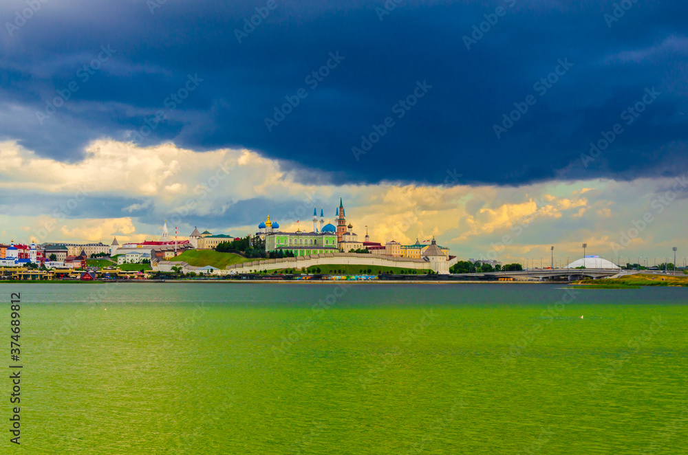 Kazan Kremlin on the banks of the Volga river in Kazan.