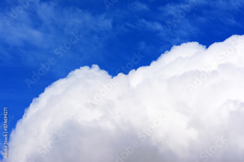 Large cloud and a blue saturated sky