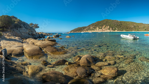 Fototapeta Naklejka Na Ścianę i Meble -  Cala Pira, Sardinia, in a summer day