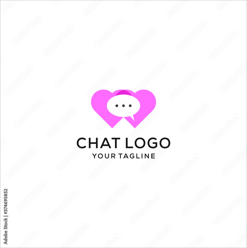 love chat logo design vector love chat logo design vector
