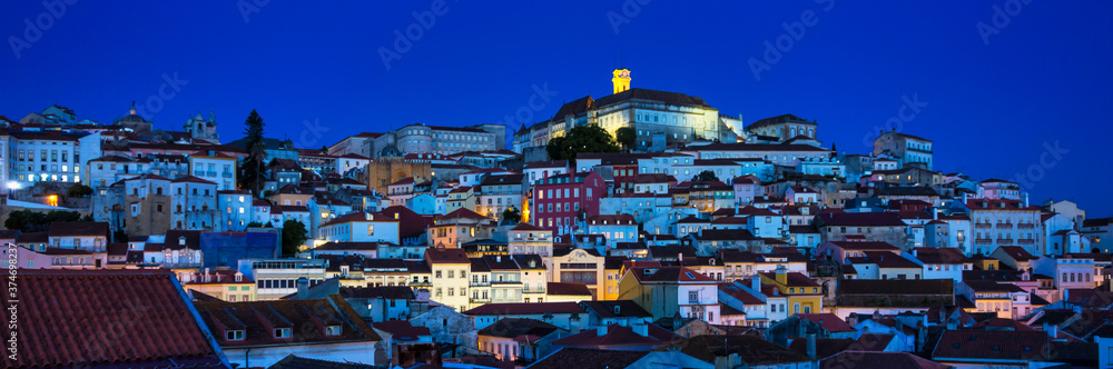 Old town of coimbra at a pretty summer evening in Portugal