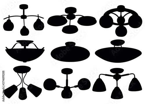 Chandeliers for the room in the set.
