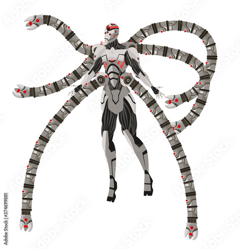 evil octopus tentacles science fiction robot
