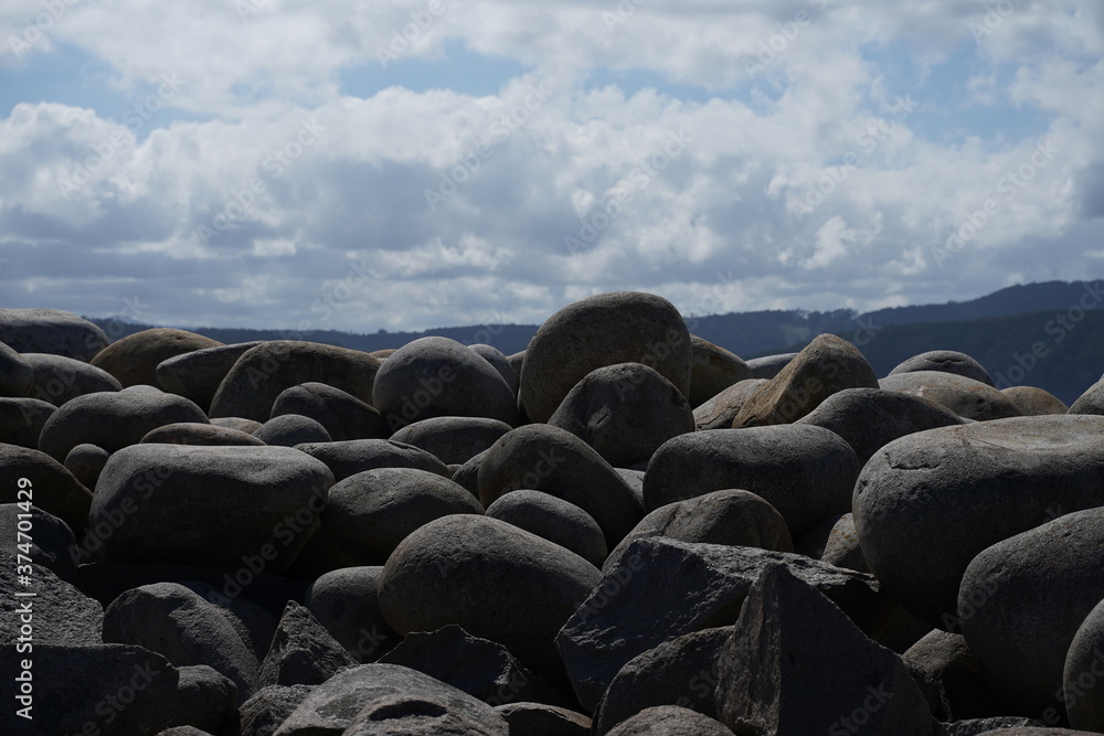 Fototapeta premium Puerto de Bares, coastal landscape in village of galicia,Spain