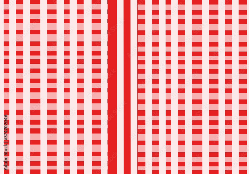 Estampado de fachada con ventanales rojos de un edificio Estampado de fachada con ventanales rojos de un edificio