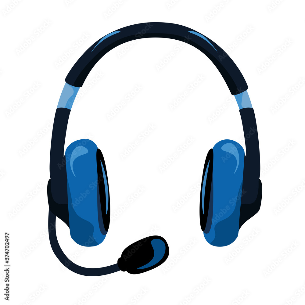 isolated earphones football National football league icon - Vector isolated earphones football National football league icon - Vector