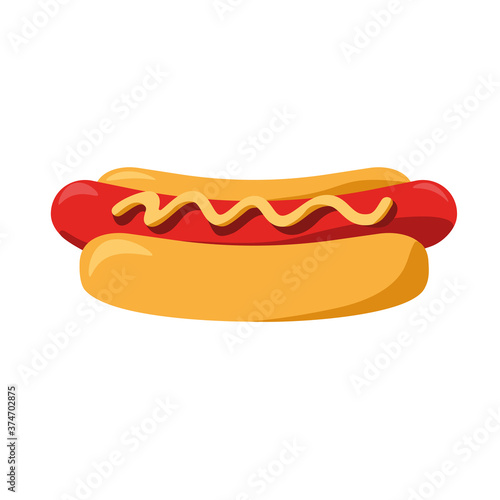isolated hot dog football National football league icon - Vector