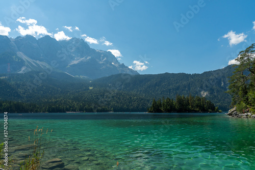 The Eibsee in the Bavarian Alps