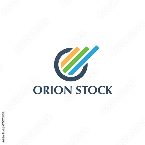Chart graphic logo for investment, stock, marketing