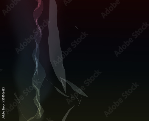Abstract background with colored spots and halftones. Equalizer. Visual effect. 3D rendering.