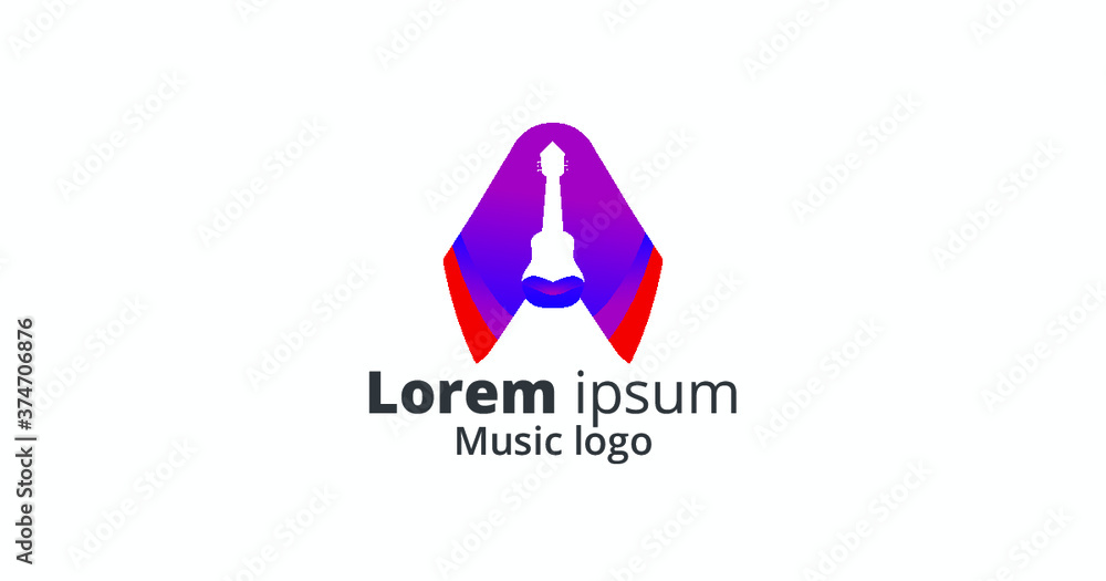 Letter A music modern logo design Letter A music modern logo design