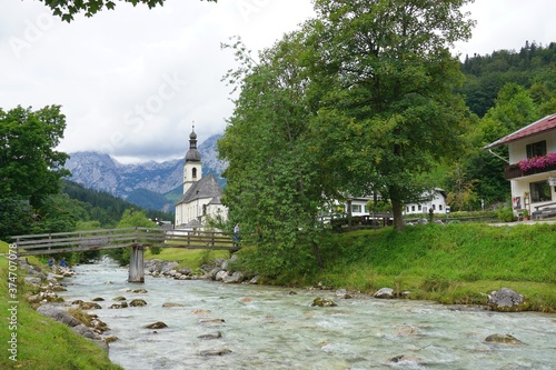Ramsauer Ache, Kirche St. Sebastian in Ramsau