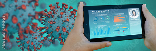 Coronavirus app on mobile d...