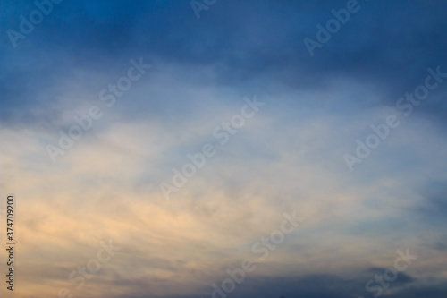 beautiful colorful sky and cloud in twilight time background