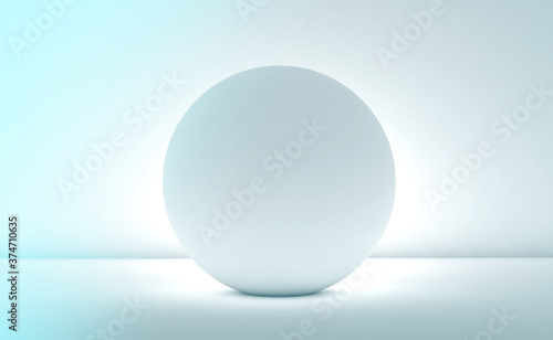 sphere bright white light from behind background