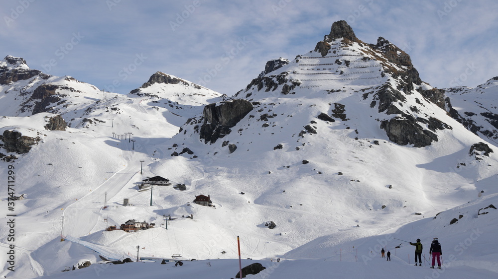 Monterosa ski resort, Gressoney, Aosta Valley in Italy.
Staffal on the way to Alagna.