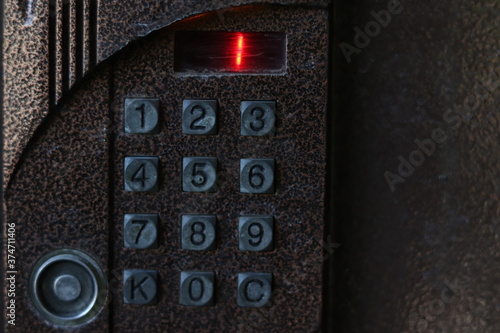 Intercom on the entrance door