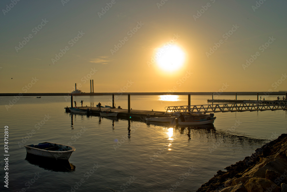 sunset at the pier