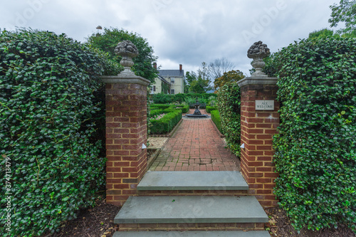 brick entrance to private garden 