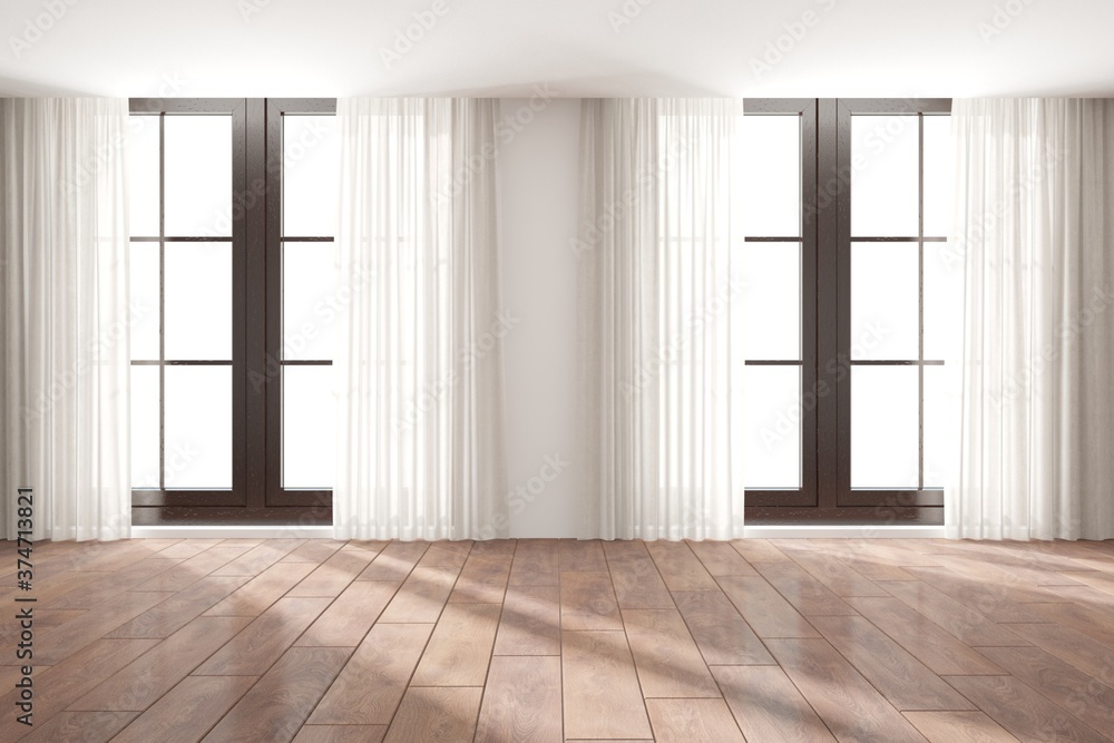 Obraz premium Modern interior design. 3D illustration