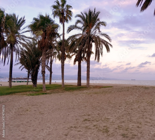 Playa de Huelin en Málaga.